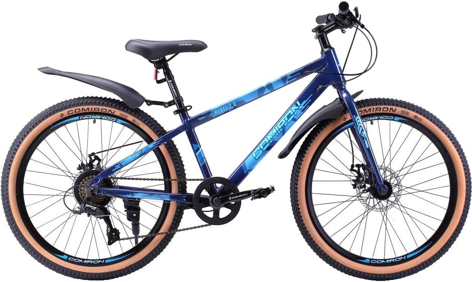 Велосипед подростковый 24" COMIRON Rebel 1.0 Al 13"(синий/голубой) 12,8 кг(8ск) 720233 Велосипед подростковый 24" COMIRON Rebel 1.0 Al 13"(синий/голубой) 12,8 кг(8ск) 720233