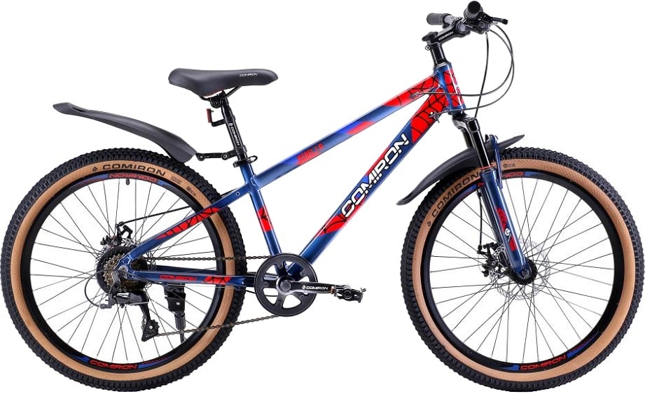 Велосипед подростковый 24" COMIRON Rebel 2.0 Al 13"(синий/красный) 13,5 кг(7ск) 685586 Велосипед подростковый 24" COMIRON Rebel 2.0 Al 13"(синий/красный) 13,5 кг(7ск) 685586