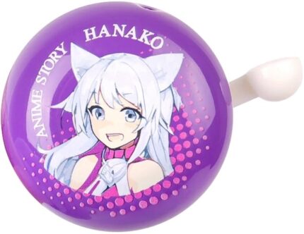 Звонок вело. YL-43 алюм/пластик D-50 мм "Hanako" фиолетовый