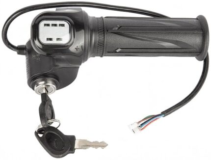 Ручка газа Eltreco в сборе с замком ALFA черный 019392