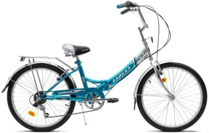 Велосипед складной 24" БАЙКАЛ АВТ-2412 14"(морская волна) 16,5 кг (6ск)