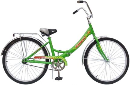 Велосипед складной 26" БАЙКАЛ АВТ-2612 15"(зеленый) 16,6 кг (6ск)