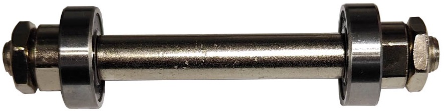 Ось втулки передней CK-CZ12 3/8 х108 мм с конусами п/подшип эксцентрик черный 712638 Ось втулки передней CK-CZ12 3/8 х108 мм с конусами п/подшип эксцентрик черный 712638