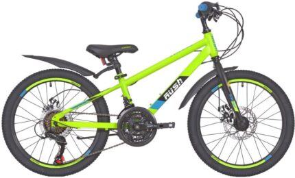 Велосипед детский 20" RUSH HOUR RX-215 disc 11" (зеленый) 12,4 кг (18 ск)