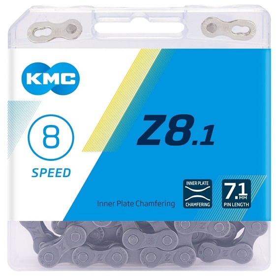 Цепь вело KMC Z-8.1 с замком 7,1 мм 116 звеньев 7/8 скор серый Цепь вело KMC Z-8.1 с замком 7,1 мм 116 звеньев 7/8 скор серый