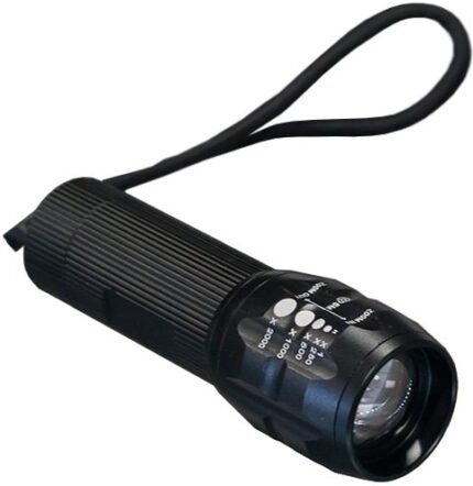 Фара VLX BC-1204B Al 1 яркий диод 150 Lm 3 режима оптика zoom черный 7110