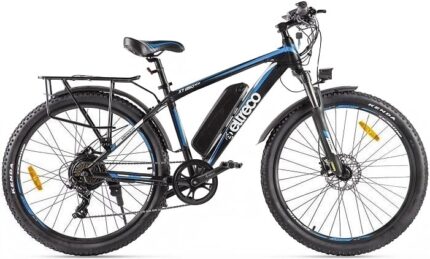 Электровелосипед 27,5" ELTRECO XT-850 500W/36V/10,4Ah (черный/синий) 23,5 кг(7ск)