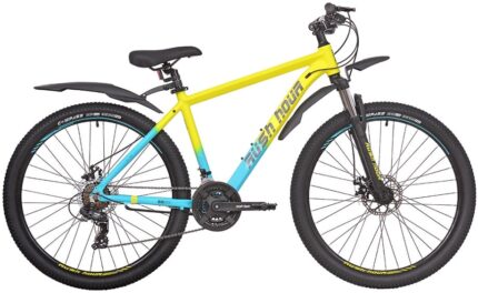 Велосипед горный 27,5" RUSH HOUR XS-730 Al Hdisc 18"(желтый) 15,2 кг(21ск)