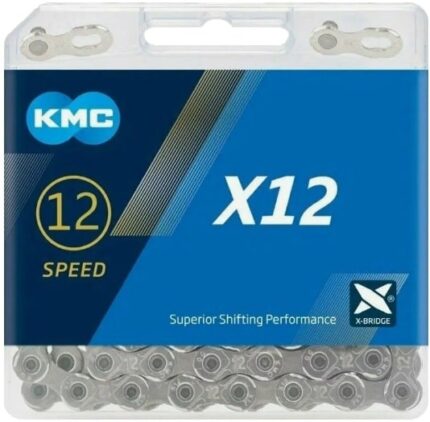 Цепь вело KMC X-12 замок126 звеньев 12 скор серебро