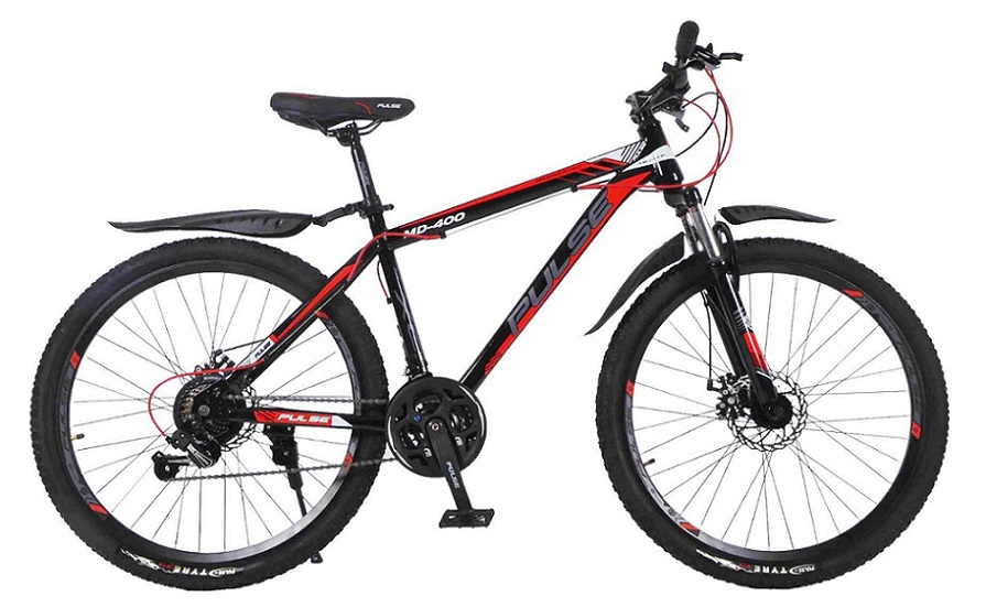 Велосипед горный 26" PULSE MD-400 disc 19"(черный/красный) 16,4 кг(21ск) Велосипед горный 26" PULSE MD-400 disc 19"(черный/красный) 16,4 кг(21ск)