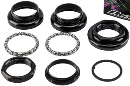 Рулевая колонка Neco H-841G резьбовая 1 1/8" ш/подшипники черный