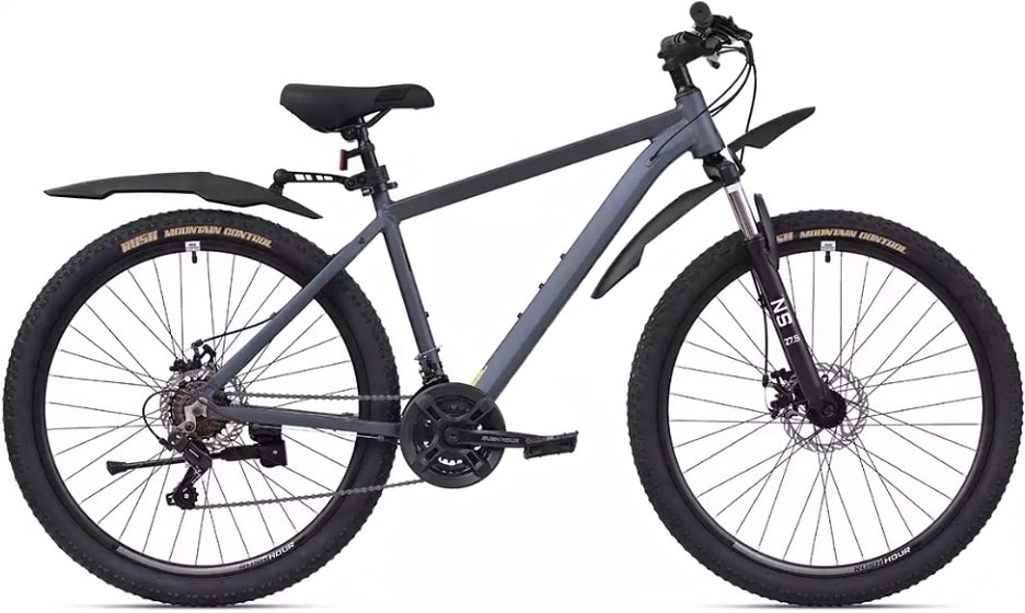 Велосипед горный 27,5" RUSH HOUR XS-725 Al disc 18"(черный) 15,7 кг(21ск) Велосипед горный 27,5" RUSH HOUR XS-725 Al disc 18"(черный) 15,7 кг(21ск)