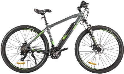 Электровелосипед 29" ELTRECO Ultro Max 350W/36V/12Ah (серый/зеленый) 22,3 кг(21ск)