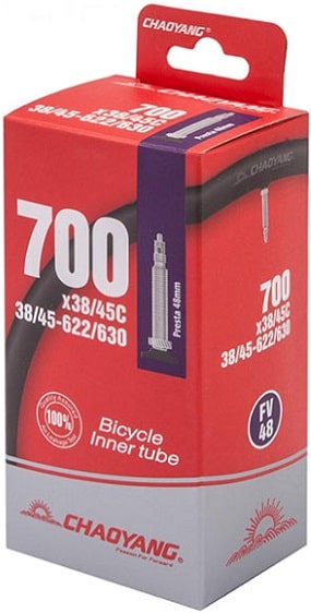 Камера 28  CHAOYANG 700 х38/45C F/V (Presta) 48 мм черный