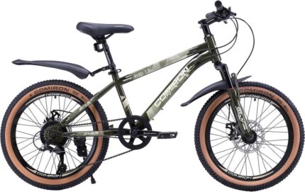 Велосипед детский 20" COMIRON Rebel 2.0 disc 12" (черный/хаки) 12,5 кг (7 ск) 720219