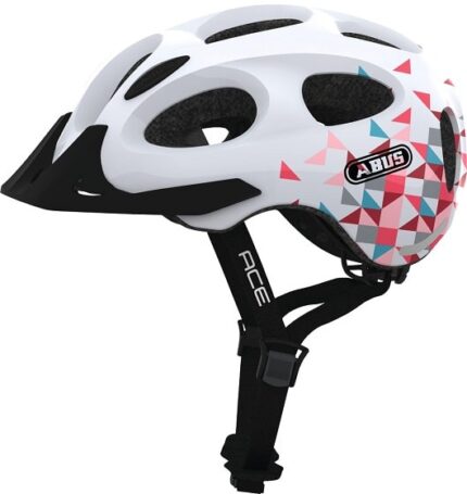 Шлем ABUS Youn-I-Ase 17 отв M (52-57) см c LED фонариком белый 05-0072619