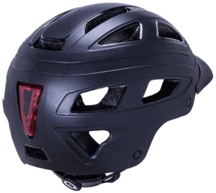 Шлем KALI Cruz City/MTB 11 отв 58-62 см с фонариком черный 02-50721117