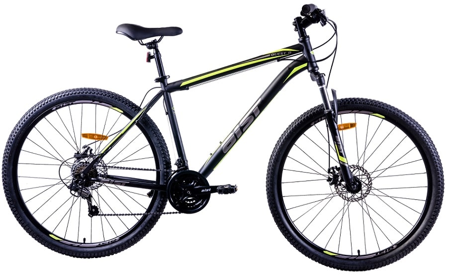 Велосипед горный 29" AIST Quest disc 17,5"(черный/желтый) 17,1 кг(21ск) Велосипед горный 29" AIST Quest disc 17,5"(черный/желтый) 17,1 кг(21ск)