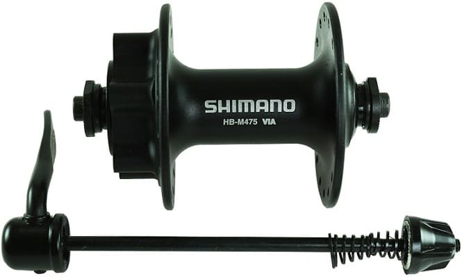 Втулка передняя SHIMANO Alivio M475 32H диск 6б эксц черный Н Втулка передняя SHIMANO Alivio M475 32H диск 6б эксц черный Н