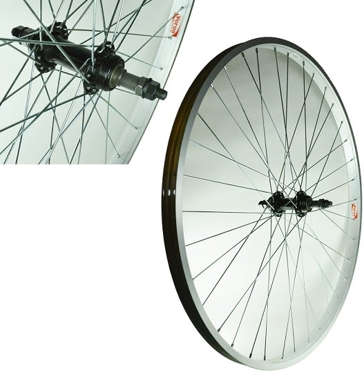 Колесо заднее 28" Al/1 36H Veros втулка Fe гайки серебро Колесо заднее 28" Al/1 36H Veros втулка Fe гайки серебро