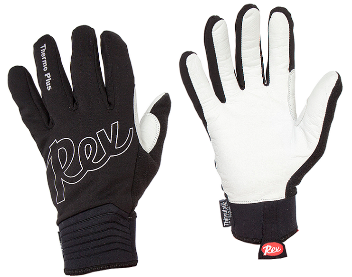 Перчатки лыжные REX Thermo Plus Glove (S) черный/белый Перчатки лыжные REX Thermo Plus Glove (S) черный/белый