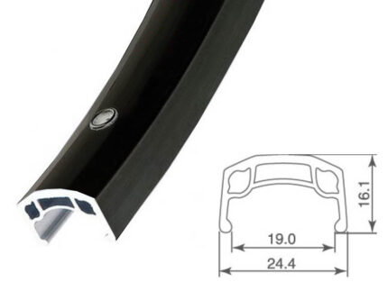 Обод колеса 20  Shining BX-20 Al/2  406 x 24 мм 36H для BMX черный 6529