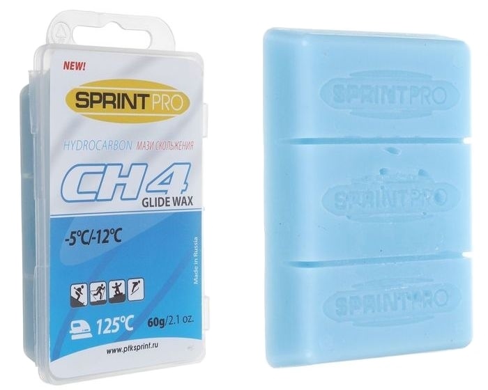 Парафин Sprint PRO CH-4 (-5/-12) 60 гр голубой Парафин Sprint PRO CH-4 (-5/-12) 60 гр голубой