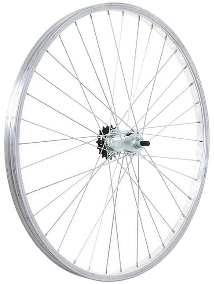 Колесо заднее 26" Al/1 36H Veros втулка 1-ск (Shunfeng) серебро