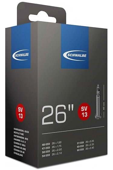 Камера 26  SCHWALBE (30/47-559/597)  SV13 Presta IB AGV 40 мм черный 05-10423343
