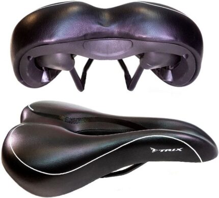 Седло вело Trix AZ-5536-01 265 x 165 мм спорт с вентиляцией замок черный