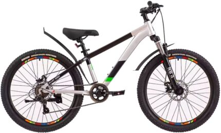 Велосипед подростковый 24" RUSH HOUR NX-455 Al MD 13"(серый) 12,7 кг(7ск)