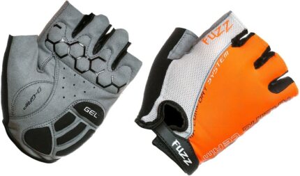 Перчатки вело к/п FUZZ Comfort (ХS) лайкра/D-grip гель белый/оранжевый 08-202321