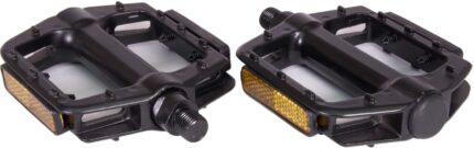 Педали МТВ PD-TX817 Al 1/2" отражатели 107 х 98 мм шипы черный