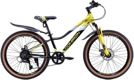 Велосипед подростковый 24" COMIRON Smart 2.0 Al 12"(желтый/черный) 13 кг(7ск) 685594