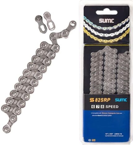 Цепь вело Sumc S-82SRP 116 звеньев 1/2 х 3/32" 8 ск замок серебро