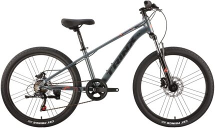 Велосипед подростковый 24" TRINX M985 HD Al 12"(серый/черный) 12,4 кг(7ск)