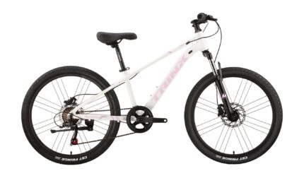 Велосипед подростковый 24" TRINX M985 HD Al 12"(белый/розовый) 12,4 кг(7ск)